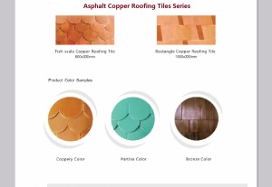 16Asphalt Copper Roofing Tiles